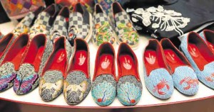 Embroidered shoes by Zarah Juan