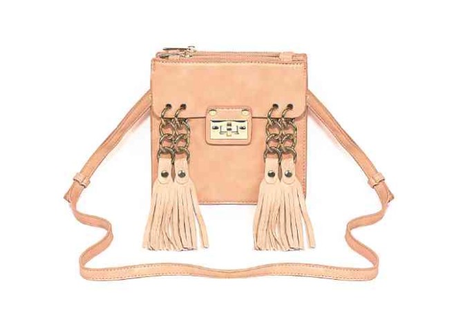 Harel bag with fringe and metal accents