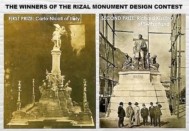 Winners of the Rizal monument design contest