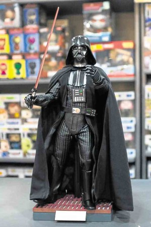 Get this Darth Vader replica by Hot Toys that has sound effects and a lightsaber that actually lights up, available at Filbar’s for P14,200.