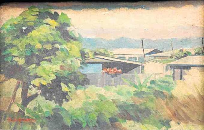 A rare 1975 Imao landscape piece