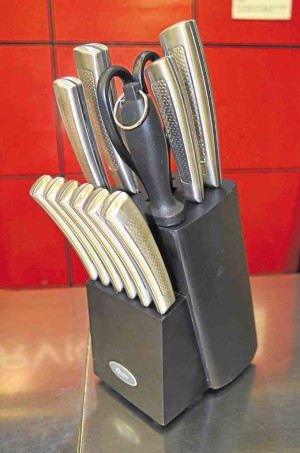 Knife set at Handyman  Whether you are slicing a cake or deboning a fish, the right knife for the job will make it easier and even safer. A complete knife set is a must-have in anyone’s kitchen. Get one in stainless steel at only P1,050 at Handyman.