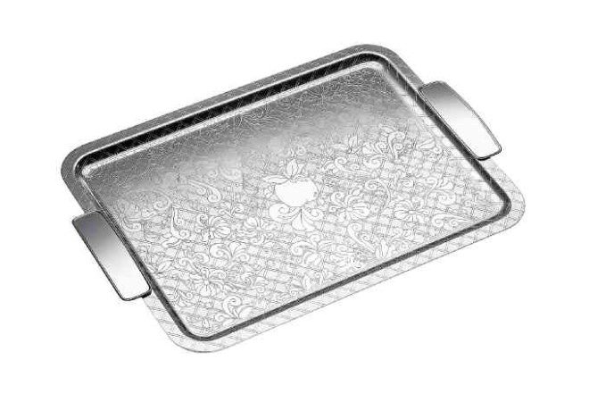Christofle Jardin D’Eden silver-plated rectangular tray