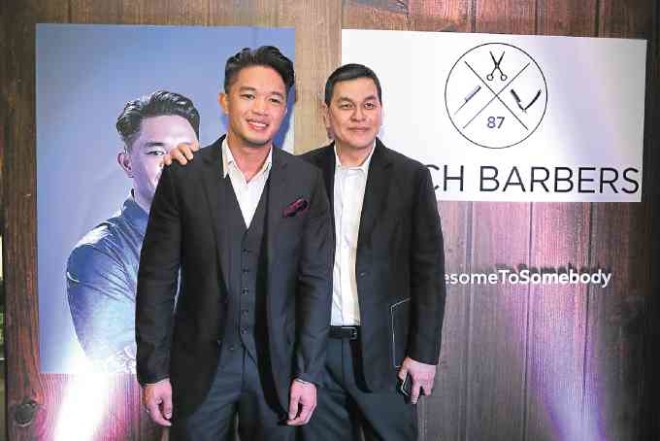 New York-based stylist and new Bench ambassador Mark Bustos with businessman Ben Chan