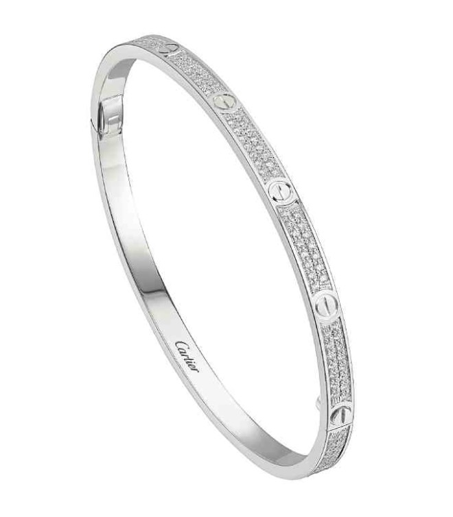White gold Love bracelet with diamonds