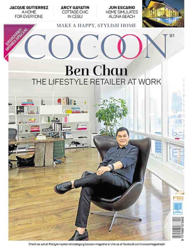 Ben Chan on the cover of COCOON magazine