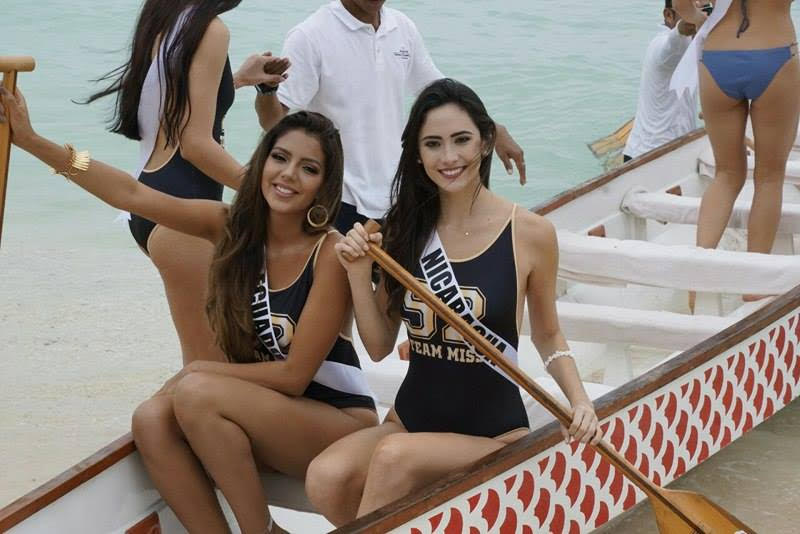 Miss Nicaragua Marina Jacoby and Miss Universe Ecuador Connie Jiménez. Photo by DOT