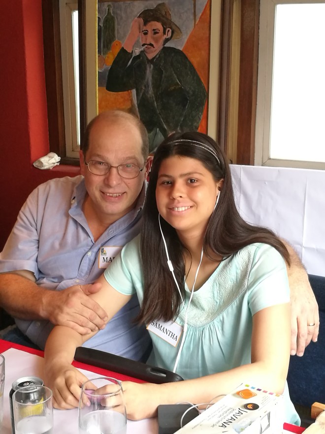 Samantha Kaspar with her dad Martin