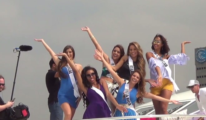 Miss Universe 2016 candidates on the luxury yacht "Happy Life." NOY MORCOSO/INQUIRER.net 