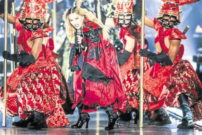 Madonna’s “Rebel Heart Tour”made a two-night, sold-out stop inManila, fulfilling fans’ longtime dream of seeing her perform in the country. —WEBPHOTO