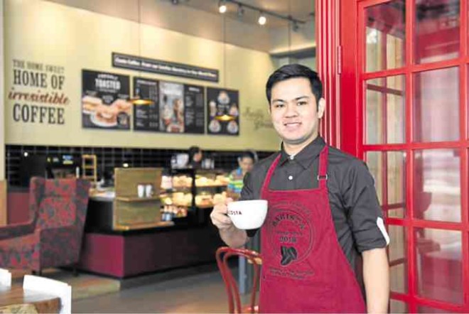 Justin de la Fuentewill represent the Philippines and India in Costa Coffee’s Barista of the Year competition on Jan. 9 in London.