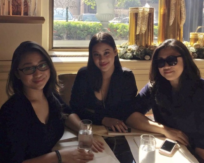 Candy Dizon (right) with daughters Jody and Jacqueline, who inherited her love of makeup