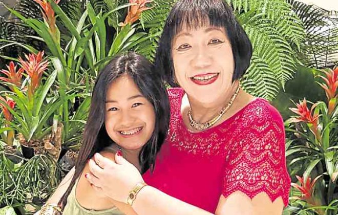 Celine Bautista and granddaughter Marga