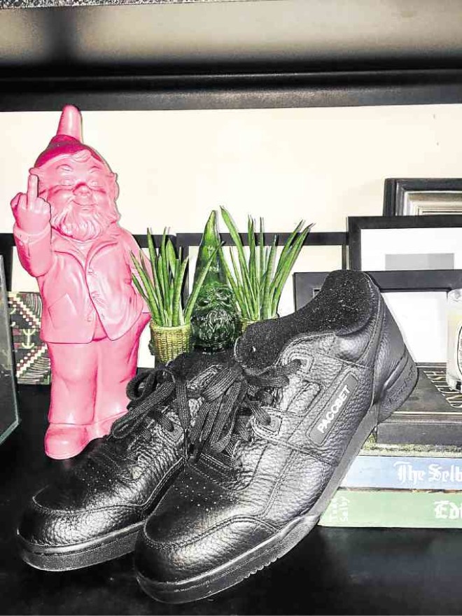 Rik Rasos’ new Gosha Rubchinskiy sneakers, a gift from his partner Pat