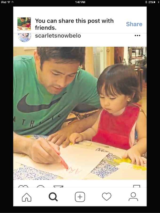 A first-time Dad, Hayden describes himself as “very hands-on” when it comes to raising Scarlet Snow. —PHOTOSANDSCREEN CAPTURES FROM IG