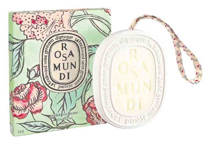 Limited-edition Diptyque Rosa Mundi scented oval