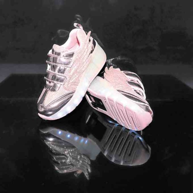 Pink metallic shoes