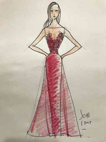 Red gown by JC Buendia