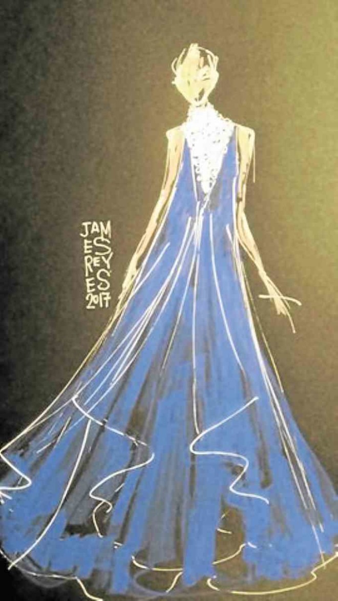 Blue gown by James Reyes