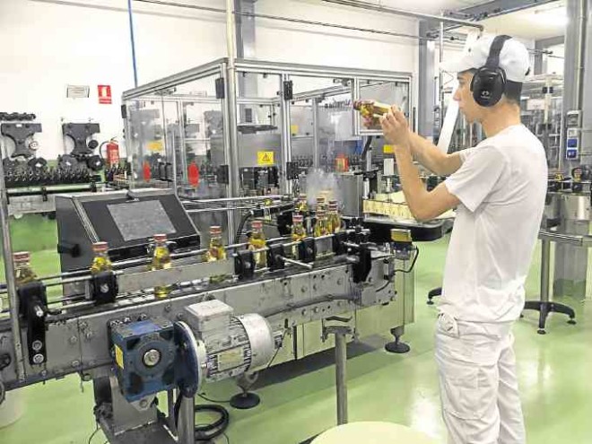 Doña Elena olive oil is bottled at theMueloliva plant in Priego de Cordoba
