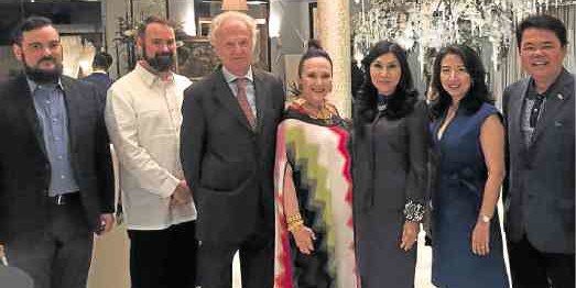Mellie Ablaza (center) with, beside her, Austrian Ambassador Josef Mullner and his wife Stephanie (second from right), Thai Ambassador Thanatip Upatising (far right) and his wife Monthip (beside Mrs. Ablaza), US Consul General Russel Brown and John Hill