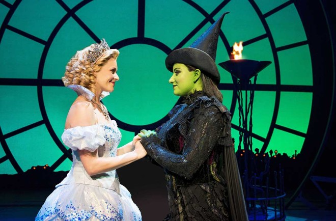 “Wicked,” running Feb. 2-March 12 at The Theatre in Solaire, is headlined by Jacqueline Hughes as Elphaba and Carly Anderson as Glinda. —PHOTO FROM CONCERTUS MANILA