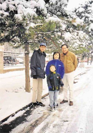 Sta. Romana with wife Nancy and sons Norman and Chris in 1997