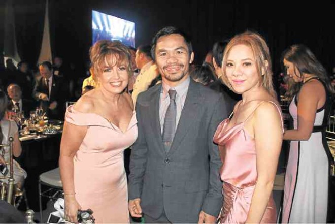Paula Shugart, Sen. Manny Pacquiao, Richelle Singson Michael
