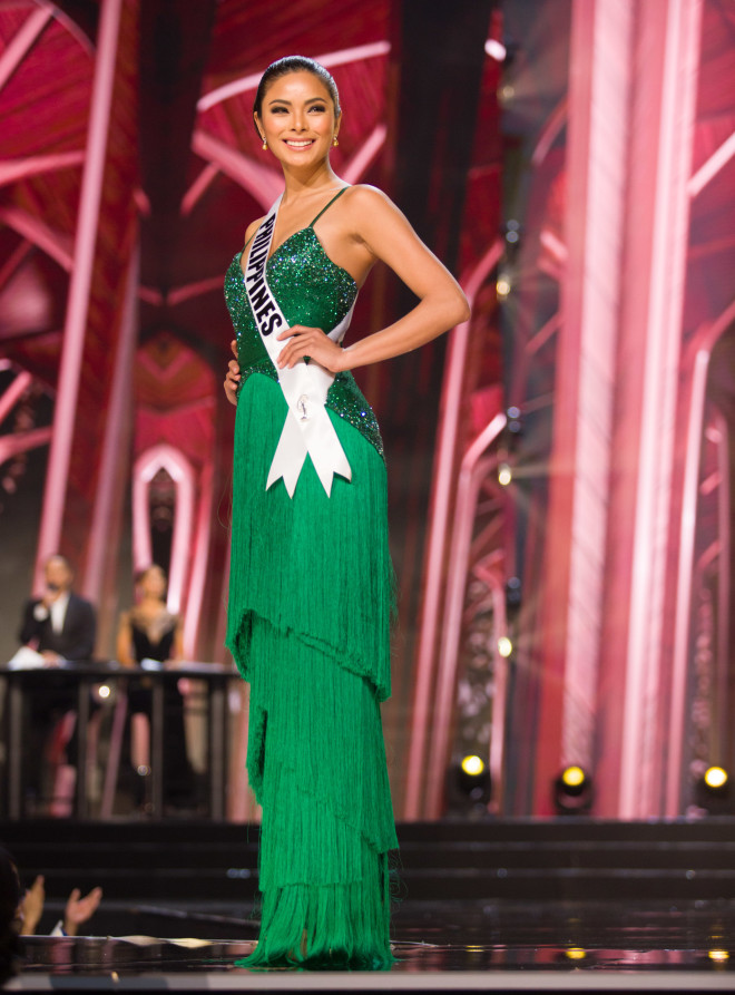 Maxine Medina, Miss Philippines 2016 competes on stage in her evening gown during the 65th MISS UNIVERSE® Preliminary Competition at the Mall of Asia Arena on Thursday, January 26, 2017.  The contestants have been touring, filming, rehearsing and preparing to compete for the Miss Universe crown in the Philippines.  Tune in to the FOX telecast at 7:00 PM ET live/PT tape-delayed on Sunday, January 29, live from the Philippines to see who will become Miss Universe. HO/The Miss Universe Organization