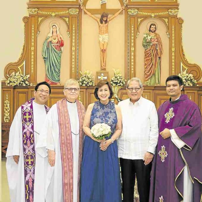 Fr. Bong Tupino, Fr.Herb Schneider, Betsy and Bob Tenchavez, Fr. Arvie Bello