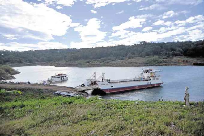 Pier on Pantabangan Dam reservoir