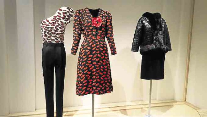 Yves Saint Laurent incorporates both boldmodern design and references to the classical look, as evidenced by these three pieces.