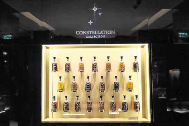 What greets the guests is the sight of The Dalmore Constellation Collection, a 21-piece bottle collection of natural cask strength vintages, valued at P18million.