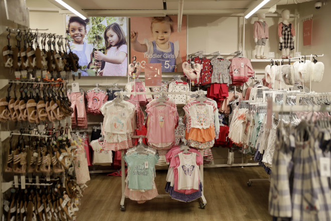 An image of Down syndrome toddler Lily Beddall, who is featuring as a model for British fashion and homeware retailer Matalan, is displayed in a Matalan store on Oxford Street in London, Friday, March 17, 2017. (AP Photo/Matt Dunham)