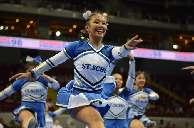 Maxine Berenguer from St. Scholastica’s College high school cheer squad —PHOTO BY VJ CASTAÑEDA
