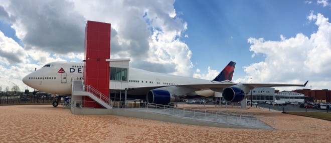 The 747 Experience at the Delta Flight Museum grounds