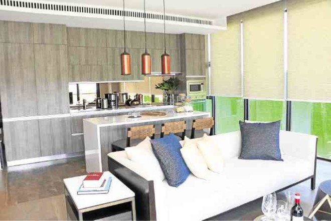 Show kitchen by Smeg in the two-bedroom units