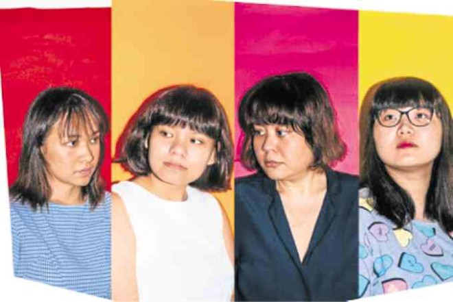 Big bang theory. Hinge Inquirer’s Jullia Pecayo, Nimu Muallam, the author,Mintzy Flor, looking 10 years younger, thanks to our bangs. Although, for the sake of honesty, they are all probably 10 years younger than me.—PHOTOS BY PATRICK SEGOVIA