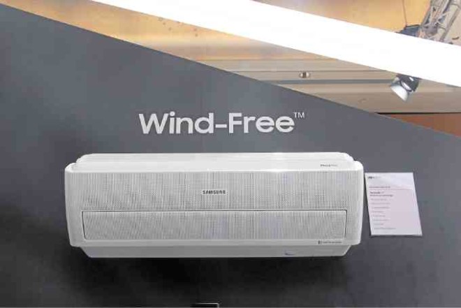 Samsung’sWind-Free air-conditioner keeps room cool without producing uncomfortable directwind. —BERNADETTE NICOLAS