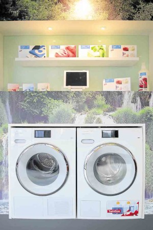 Miele’s W1T1 washing machine and dryer. Miele is a German manufacturer of premium kitchen and  home appliances founded in 1899.