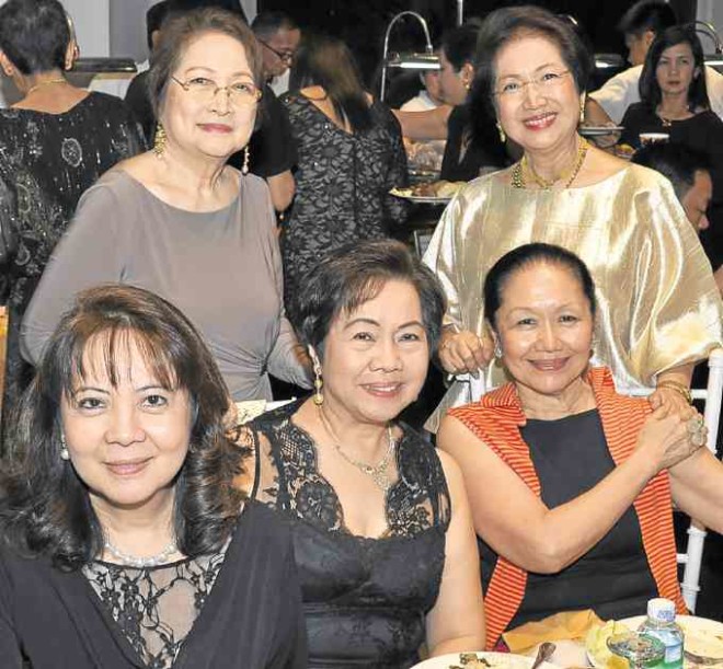 Marilou Laurena, Tess Alba; seated are Rose Lopez, Belen Castro, Giging Garcia