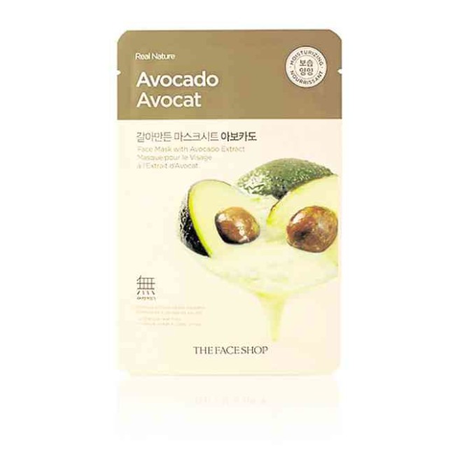 The Face Shop face mask with avocado extract