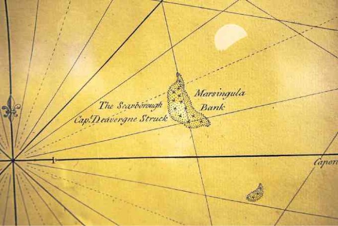 Scarborough Shoal in an old map