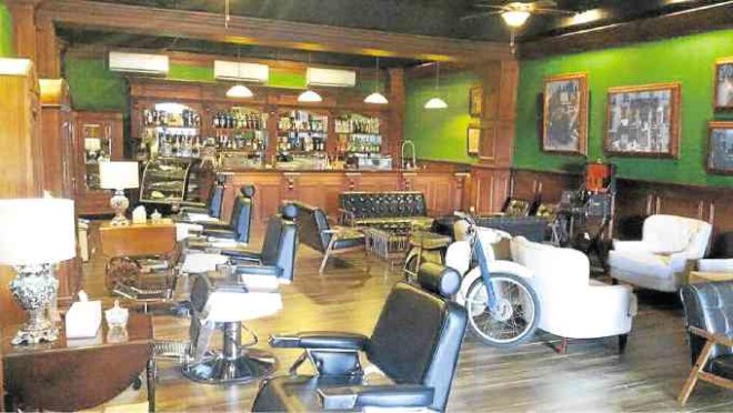 Il Capo barbershop in Lipa—also awhiskey and coffee bar