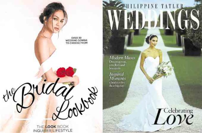 Thelma San Juan’s “The Bridal Lookbook”with aMark Bumgarner wedding gown, and Philippine Tatler’s “Weddings” Celebrating Love issue
