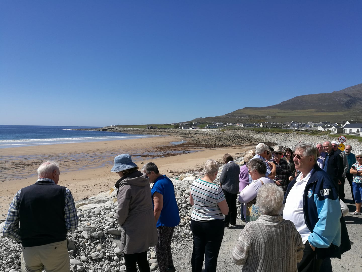 According to the Achill Tourism FB page, tourists from England flocked to the new Dooagh beach after seeing it on news reports. Image: Facebook/@AchillIslandTouristOffice