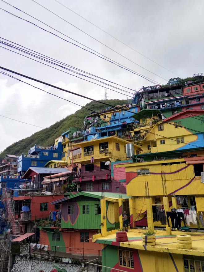 Painted houses along Benguet-Bontoc Road in Baguio