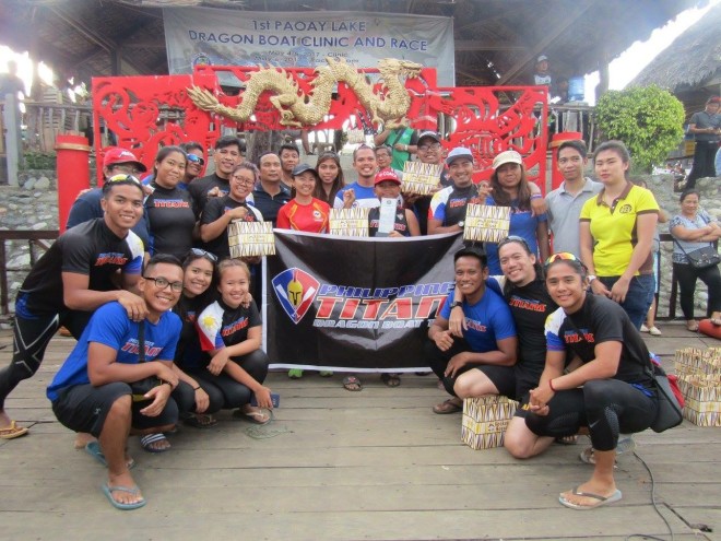 The Philippine Titans at the first Paoay Lake Dragon Boat Race