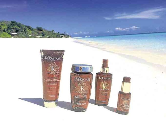 French luxury haircare brand Kérastase launches the Aura Botanica line at the exclusive island resort Amanpulo in Palawan. —CHECHE V.MORAL