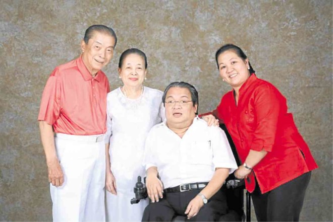 The late construction tycoon Felipe “F.F.” Cruz Sr. (left) was an avid supporter of the arts, along with his wife Angelita (second from left), who is a concert pianist. Their daughter-in-law Shirley Halili-Cruz (right) is the school’s artistic director and founder; beside her is husband Eric.